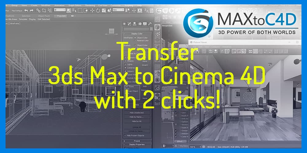 MaxToC4D - Transfer 3ds Max to Cinema 4D with 2 clicks